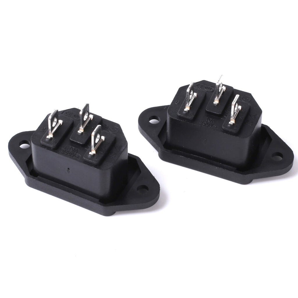 Ac Power Inlet LZ-14-1 IEC60320 C14 AC Power Inlet Sockets Connectors with Cover AC ...