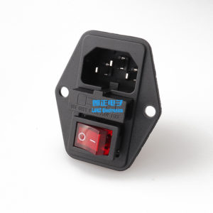 lanzmfg LZ-14-F5 IEC socket C14 with switch and single fuse screw type