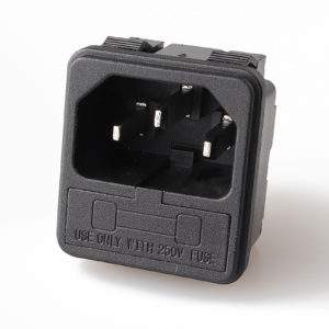 lanzmfg LZ-14-F2 IEC connector with single fuse snap-in type