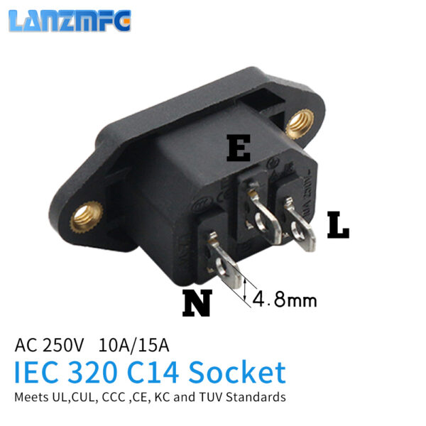 LZ-14-1T AC 250V 10A/15A IEC 320 C14 Sockets - Image 8