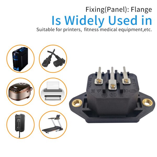 LZ-14-1PT IEC 320 C14 Power Socket- Brass Screw Type - Image 4