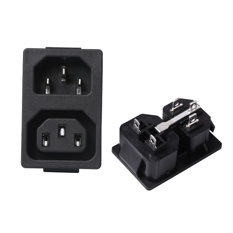 LZ-F-6 IEC 320 C13 C14 Sockets  250V 10A Brass Contacts -LANZ